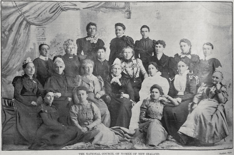 The National Council of Women of New Zealand 1899 group portrait Auckland Libraries