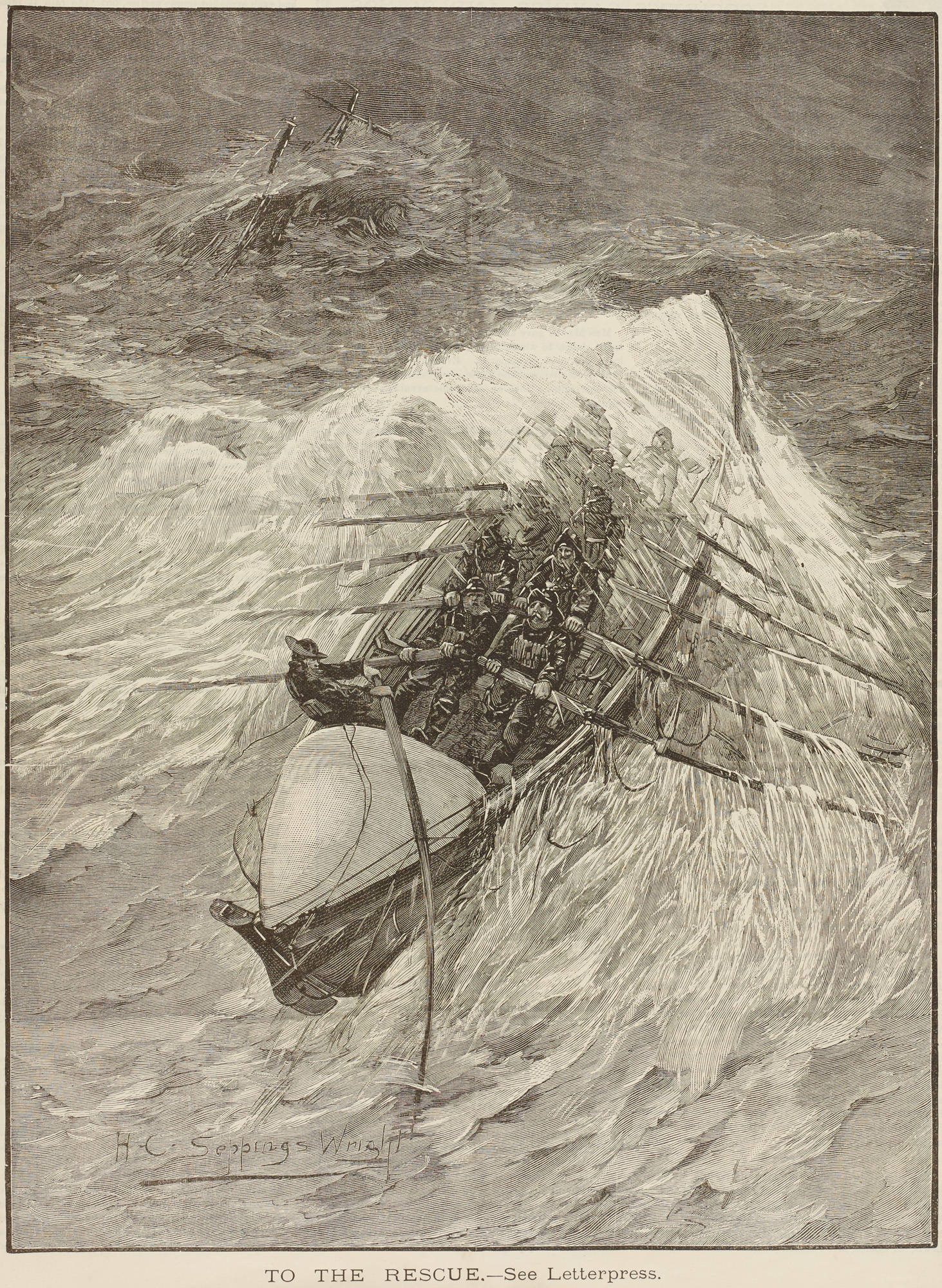 The The Rescue Henry Charles Seppings 1893 Auckland Library photos 111552 full