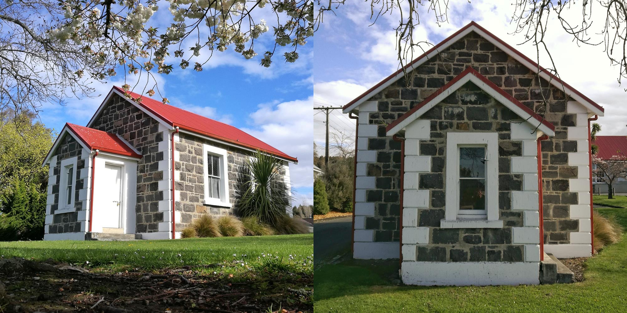 The old blue stone Gleniti School and Library Photography By Roselyn Fauth