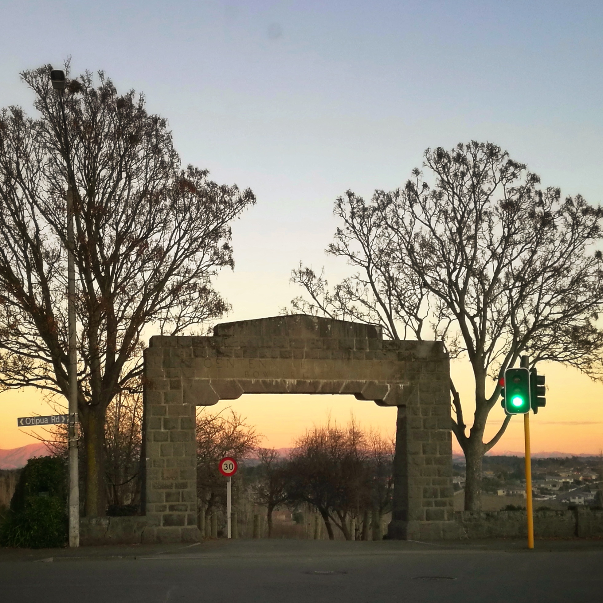 This Bowker Gateway was opened in 1940 to mark the signing of the Treaty of Waitangi 100 years earlier