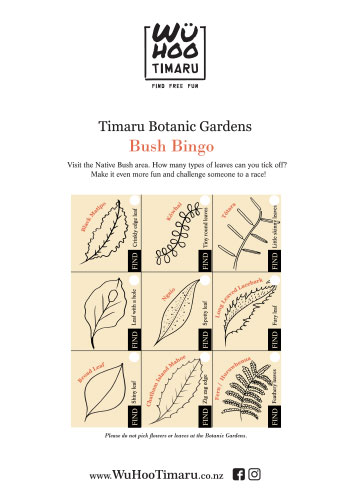 WUHOOTIMARU BotanicGardensMap HandOuts A4 BushBingo Thumb