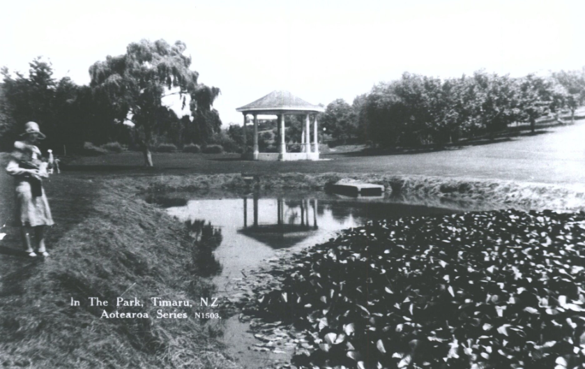 Timaru Park Pnd and Band Rotunda Mid late 1920s
