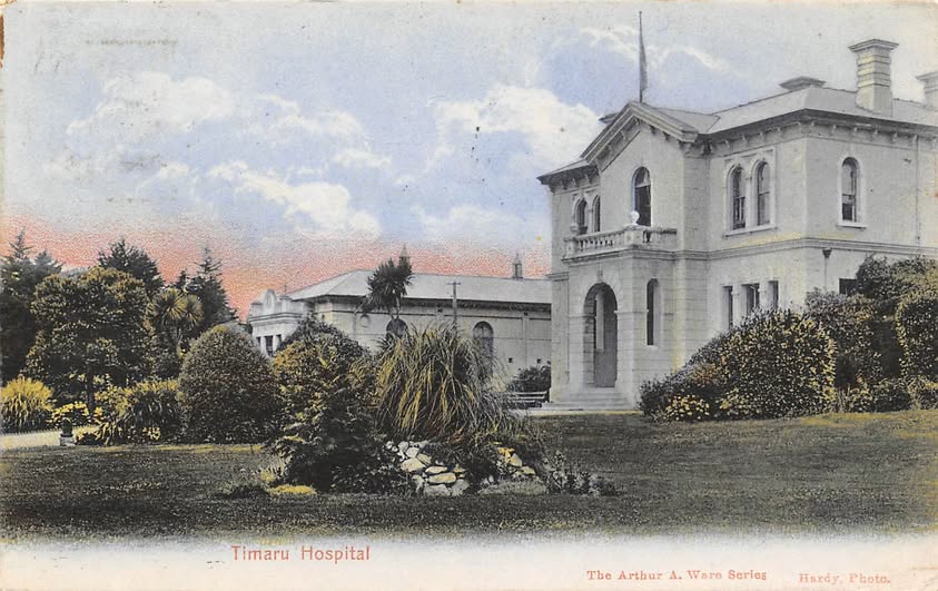 Timaru Hospital South Canterbury New Zealand 1907 postcard Arthur A Ware series