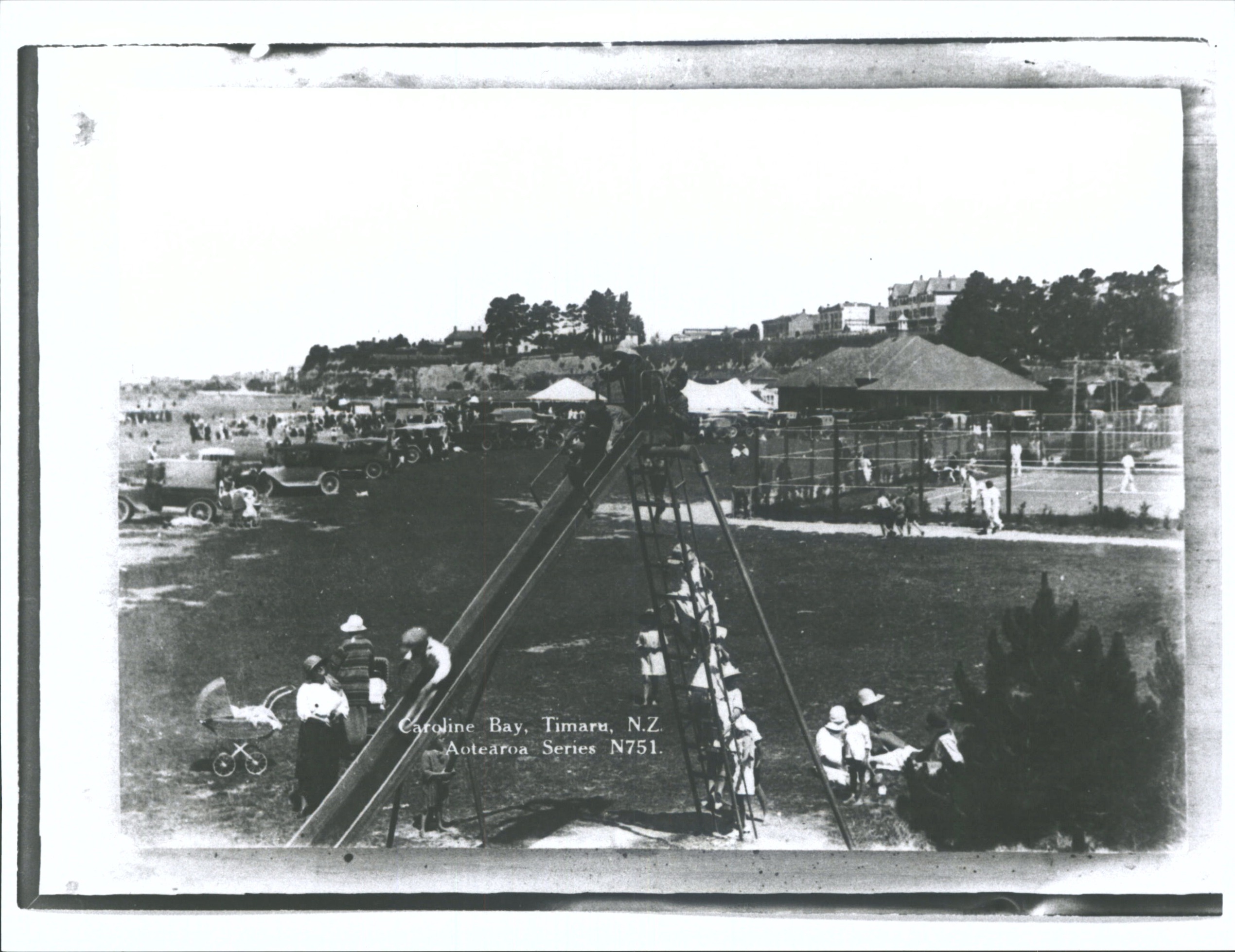 Caroline Bay Timaru NZ play at the bay Hocken Digital Collections
