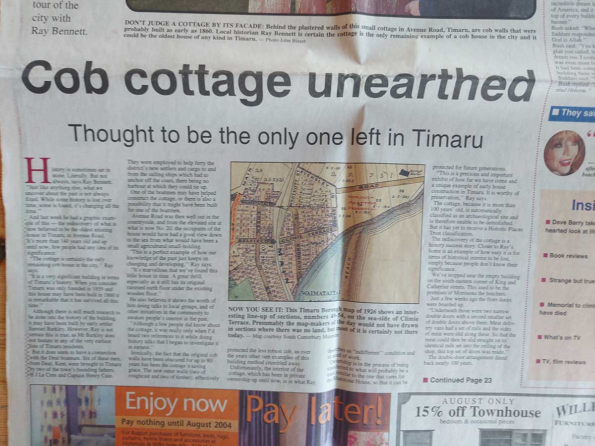 Cob Cottage Unearthed Timaru Herald feature 20251017 074934