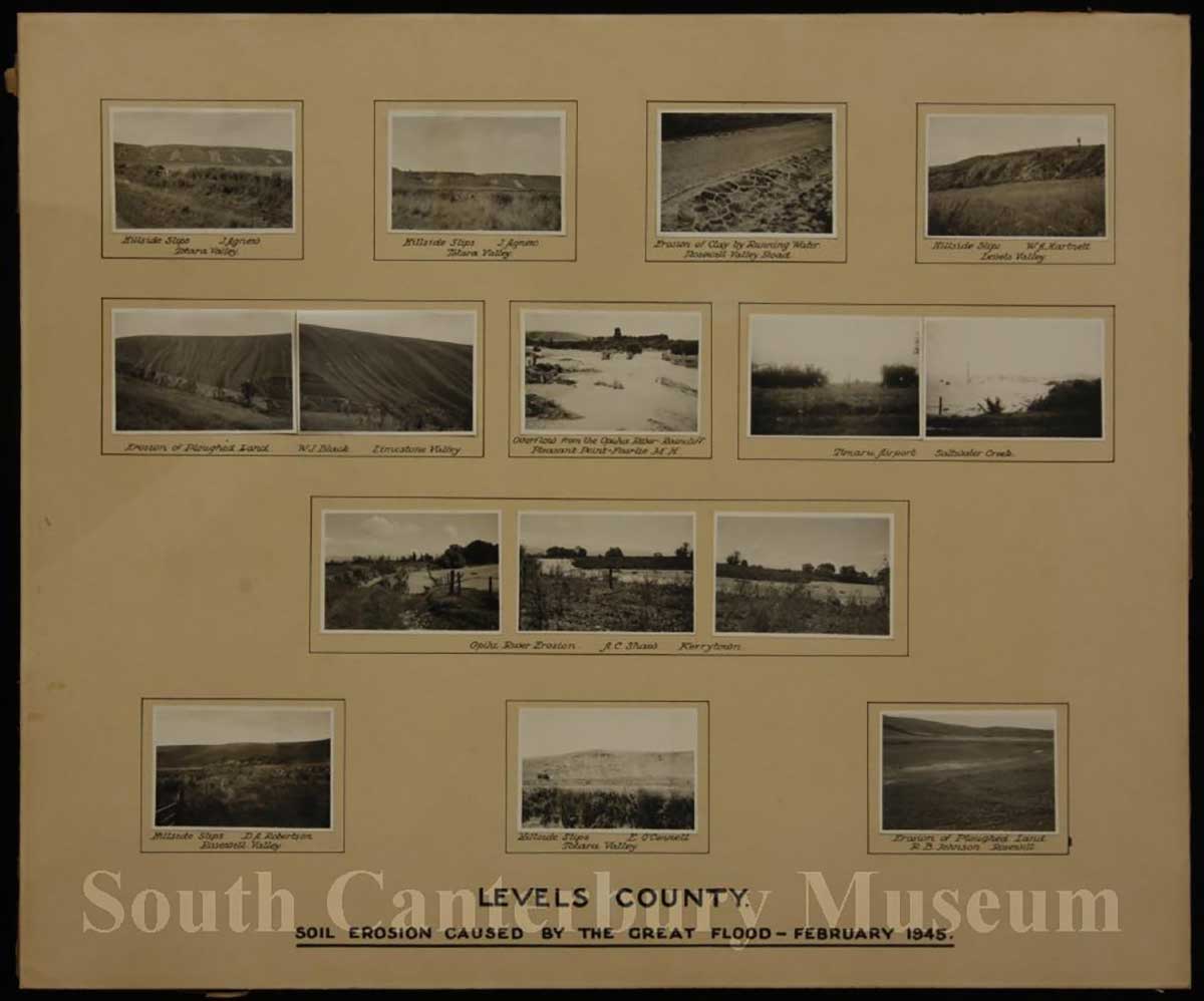 Soil erosion caused by flood South Canterbury Museum 3182
