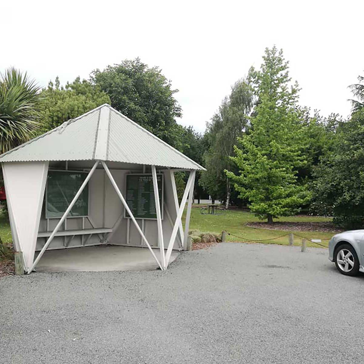 WuHoo Trees Of The World rest area in Temuka