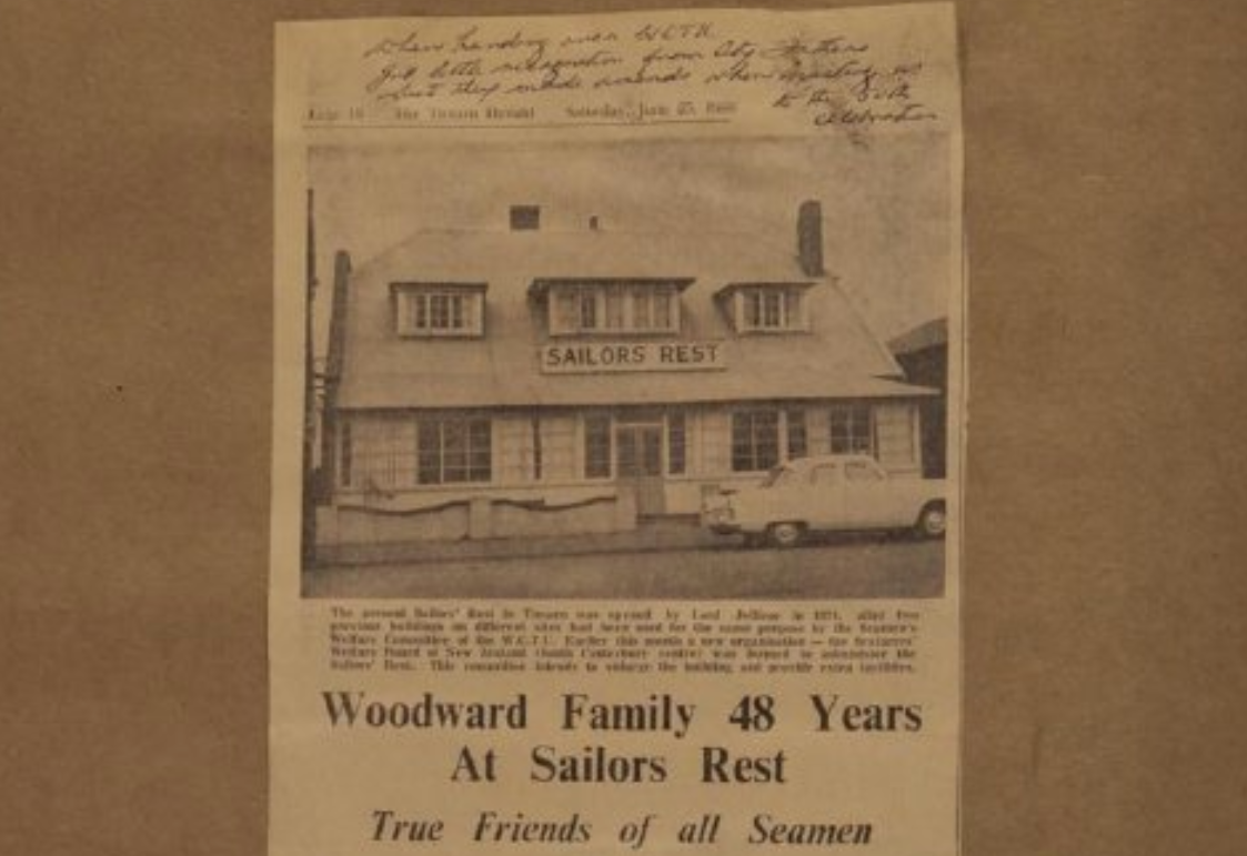 WCTU Timaru Photograph Album 19361990 This original red covered album documents over five decades of the Womens Christian Temperance Unions activities in Timaru Seafearers Monument