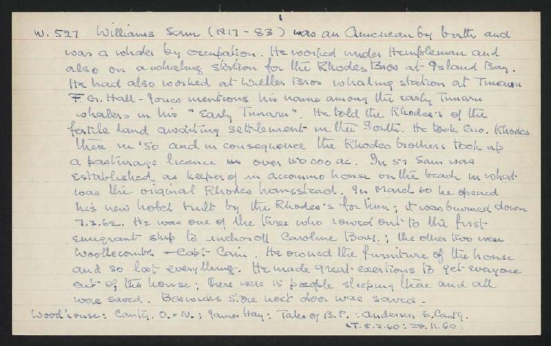 Macdonald Dictionary Record Sam Williams