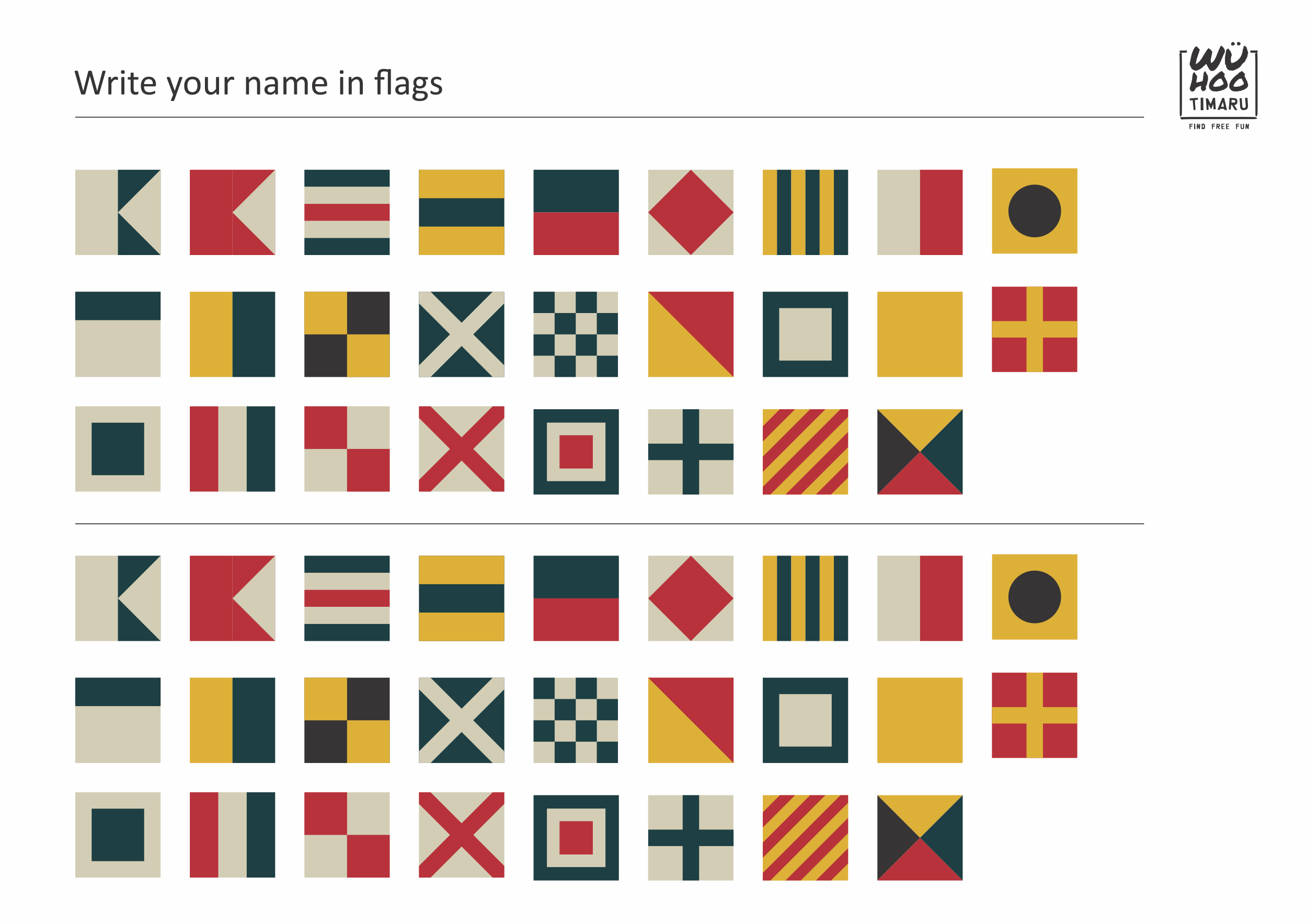 WuHoo Maritime Communication Write your name with Flags 251202