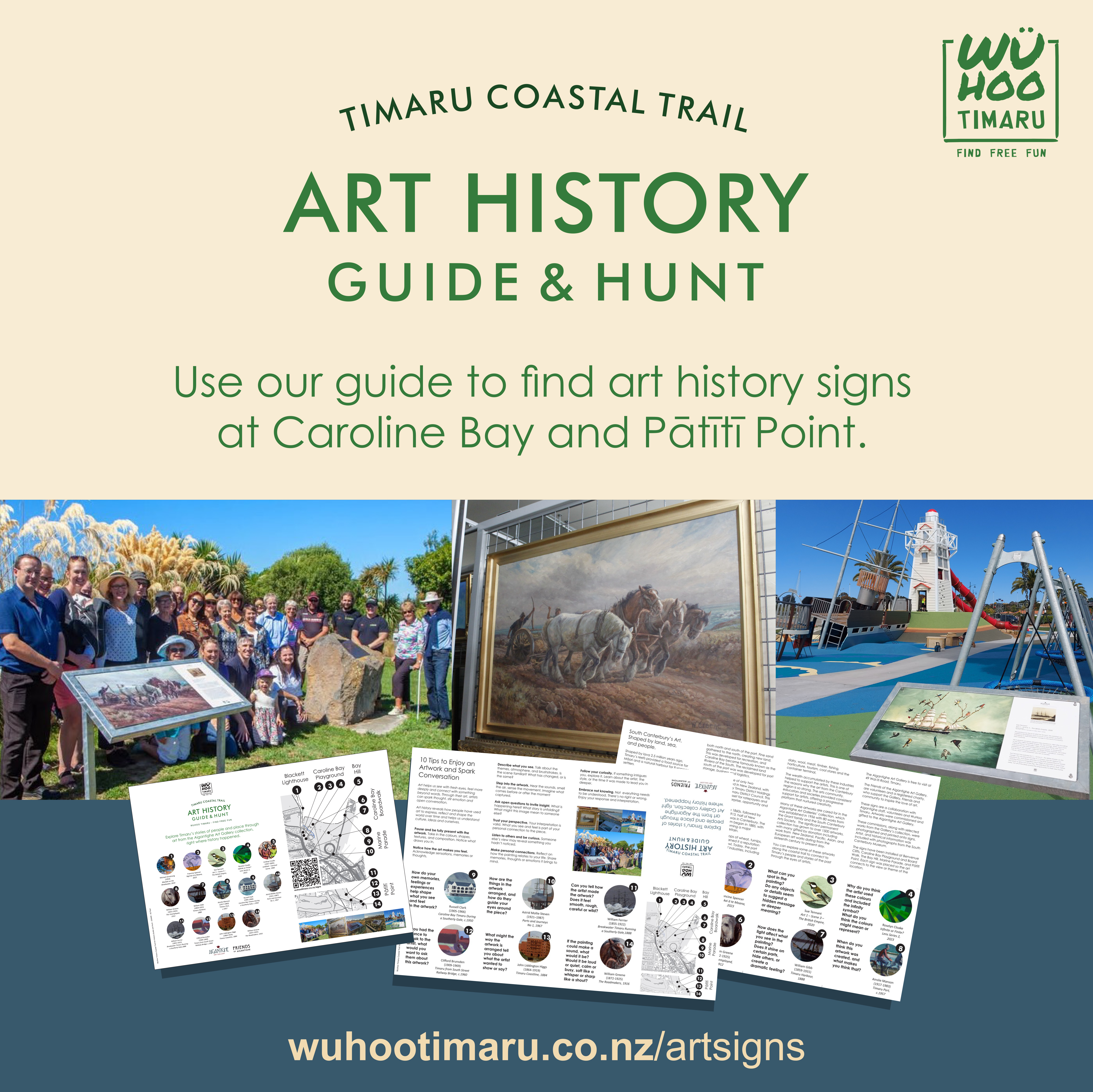 WuHoo CBD Timaru Art History Guide and Hunt 250409 tile