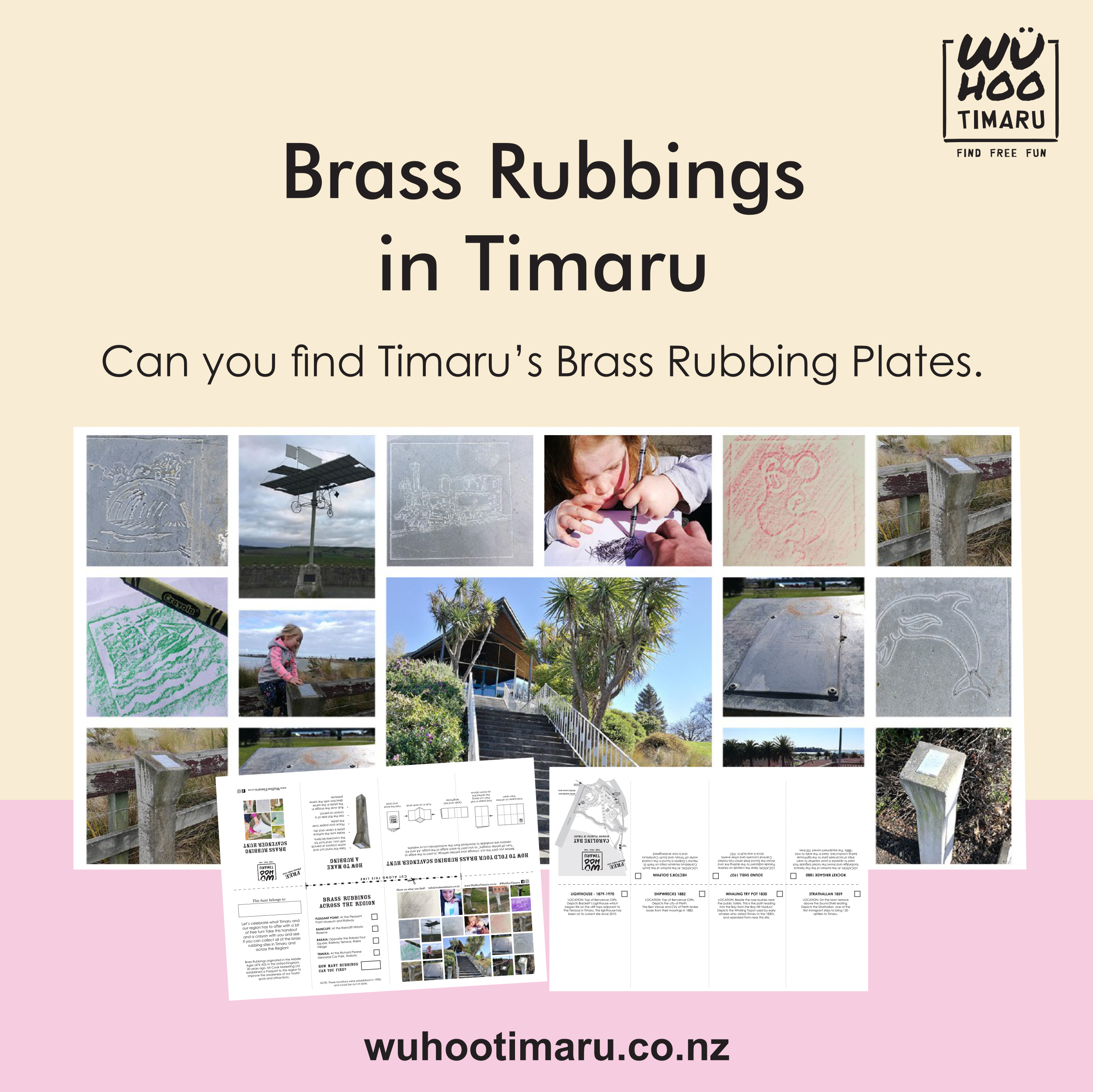 WuHoo CBD Timaru Brass Rubbing Hunt 250409 tile