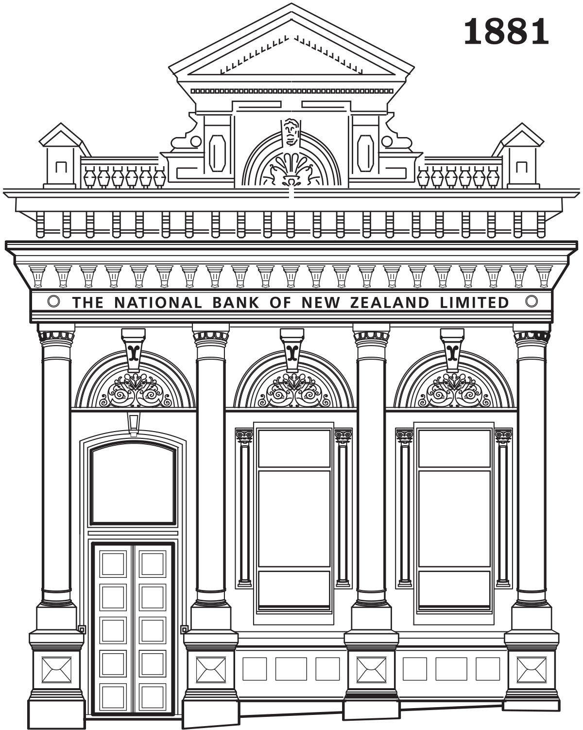 CBD BuildingPoster National Bank of New Zealand Timaru Building Copyright Roselyn Fauth WuhooTimaru