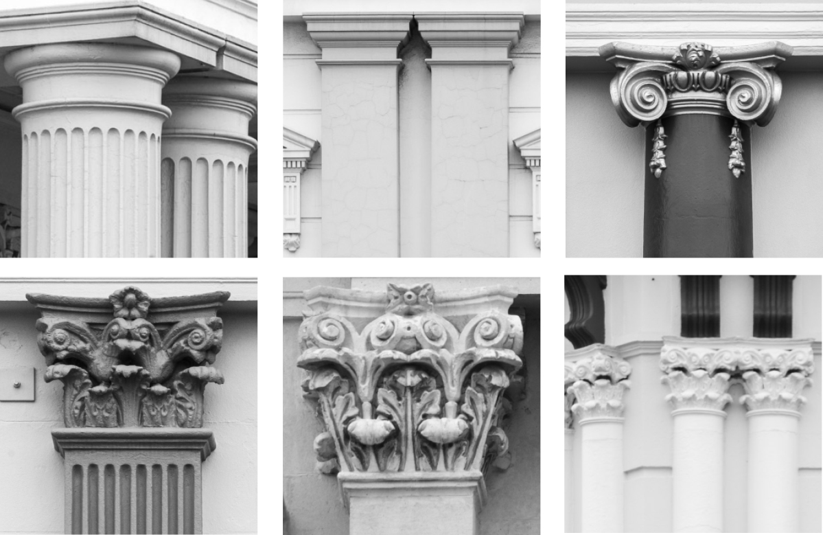 Capitols on Columns in CBD Photography By Geoff Cloake