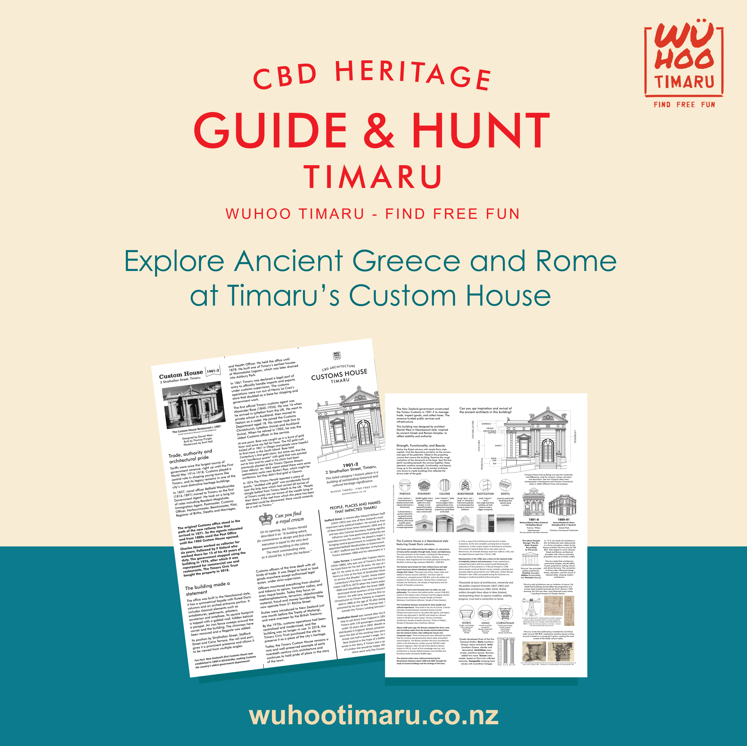 WuHoo CBD Timaru Art History Guide and Hunt 250409 tile CustomsHouse