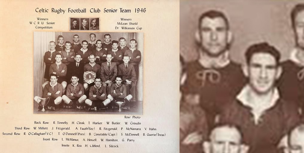 Fauth and Cloake connections over a rugby ball