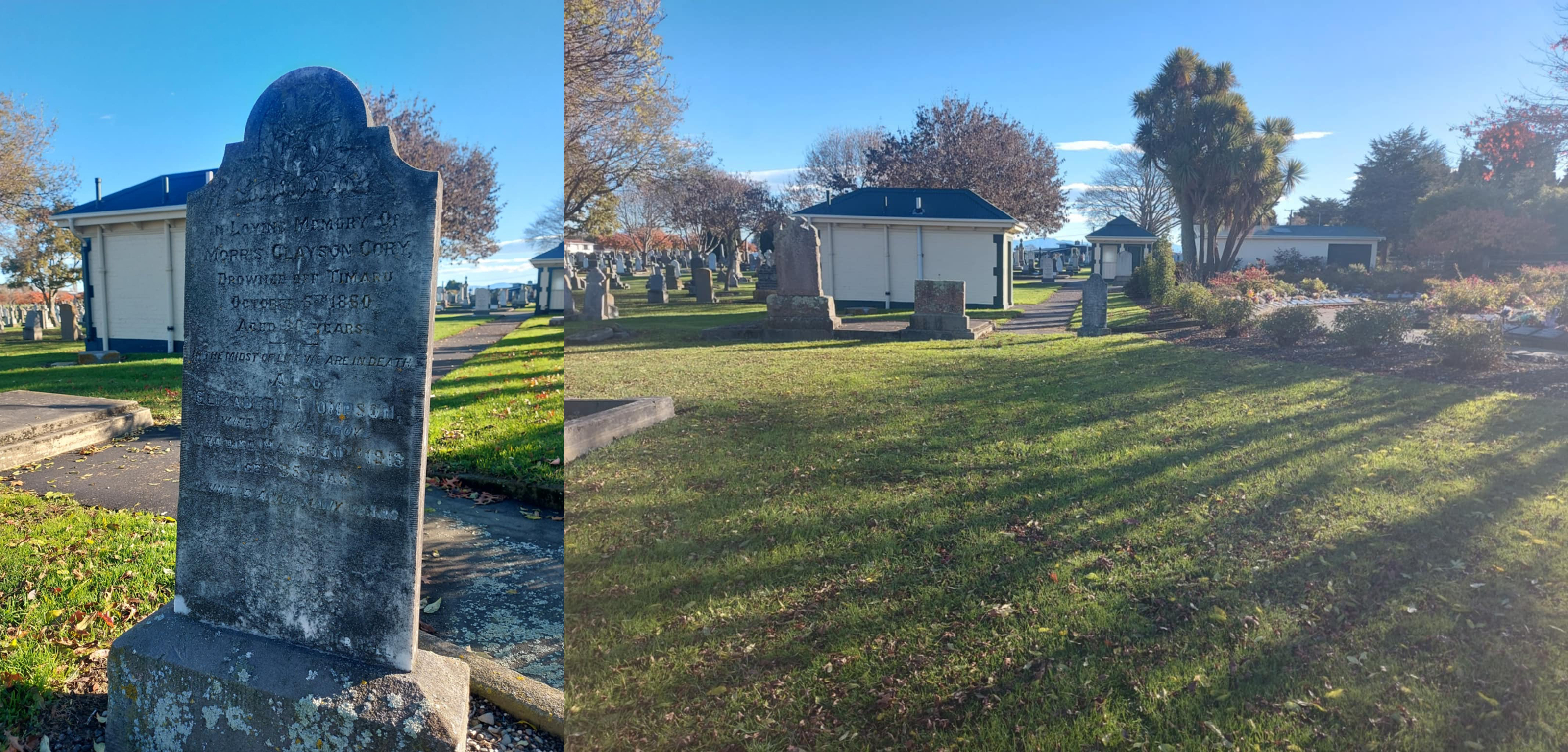 Grave of the earliest burial that I could find in Timaru cemetery